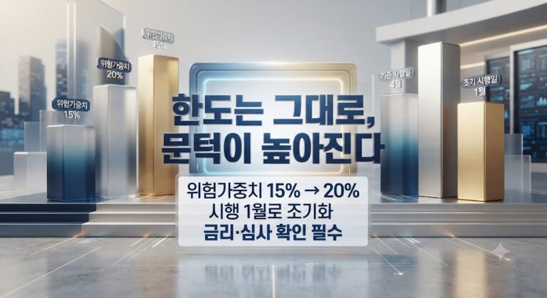 주담대 위험가중치 조기시행 요약 이미지