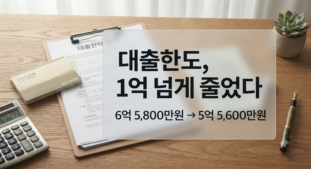 스트레스 DSR 3단계 시행으로 대출한도가 줄어드는 흐름을 보여주는 이미지